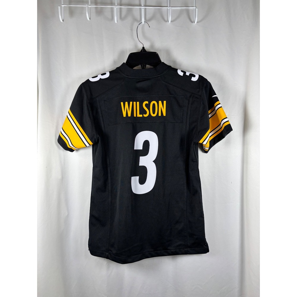 Nike Pittsburgh Steelers Russell Wilson 3 Youth Jersey Black Medium NFL Football - Picture 2 of 4